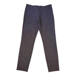 NEW Ellen Tracy Women's Slim Fit Ankle Pants Black Size Large Textured Grid